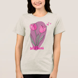 T-Shirt-Design mit Wildblumen ADVcreators Artikel Tri-Blend Shirt
