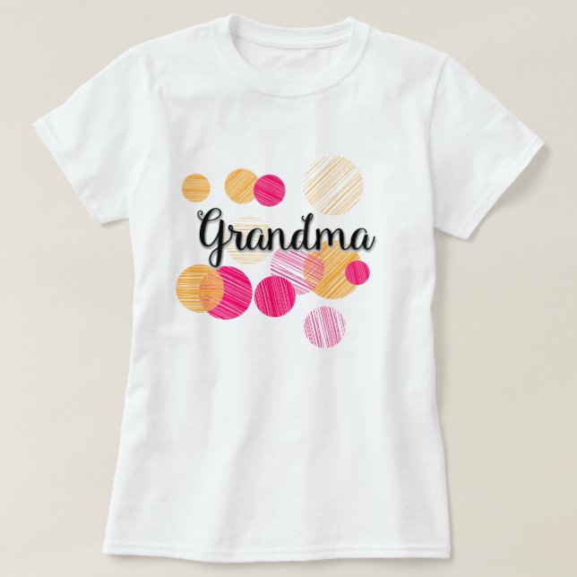 T-shirt Design moderne coloré de grand-mère (Design devant)
