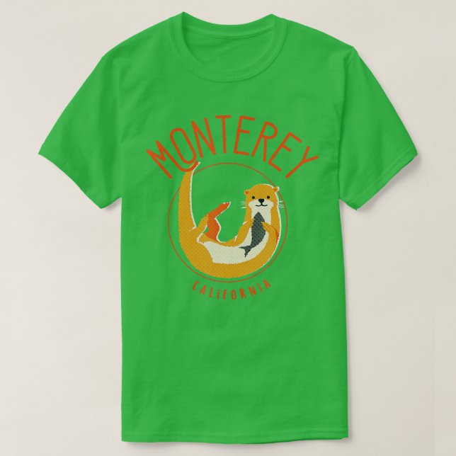 T-shirt Design Monterey California Sea Otter (Design devant)