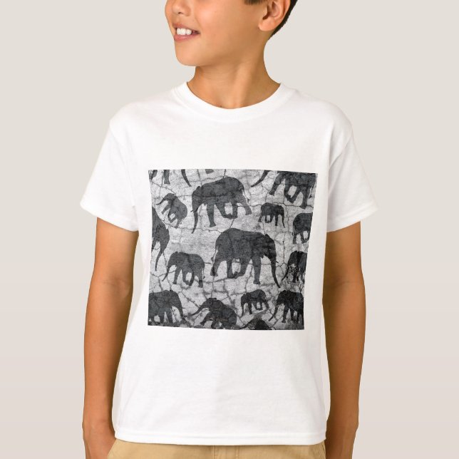 T-shirt Design Motif en béton éléphant (Devant)