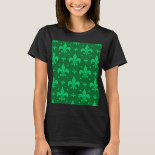 T-shirt Design Motif Fleur de lis vert