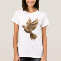 Design Oiseau Doré Gris Chic