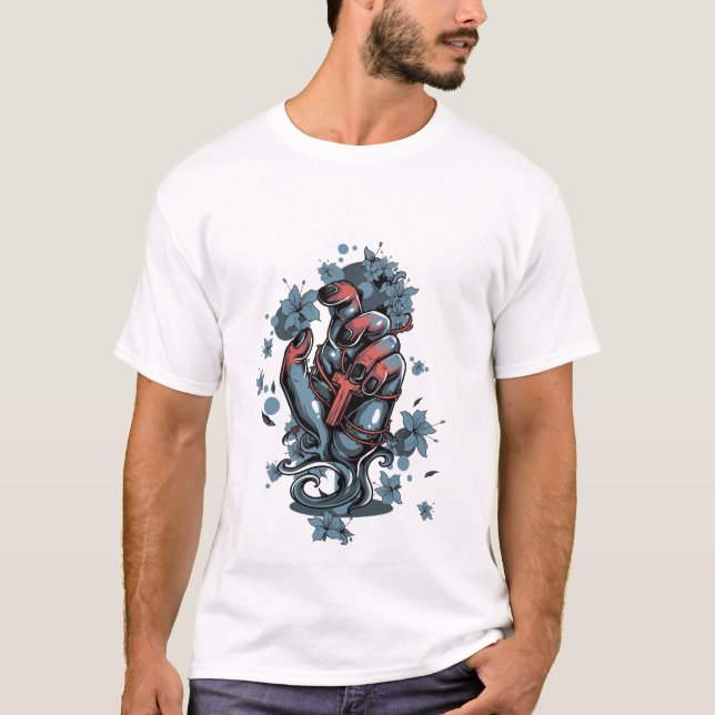 t-shirt design pour vêtements sous-marinos à main  (Devant)