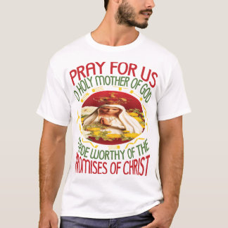 T-shirt design Priez pour nous, O Sainte Mère de D