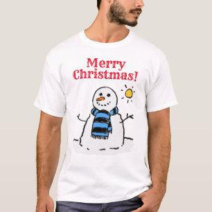 T-shirt Design Snowman avec salutation. Noël