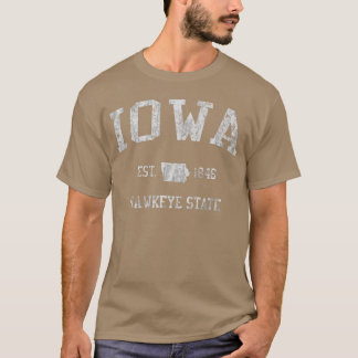 T-shirt Design sportif rétro vintage de l'Iowa