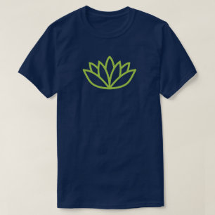T-shirt Design Studio de Yoga Fleur Lotus Vert Personnalis