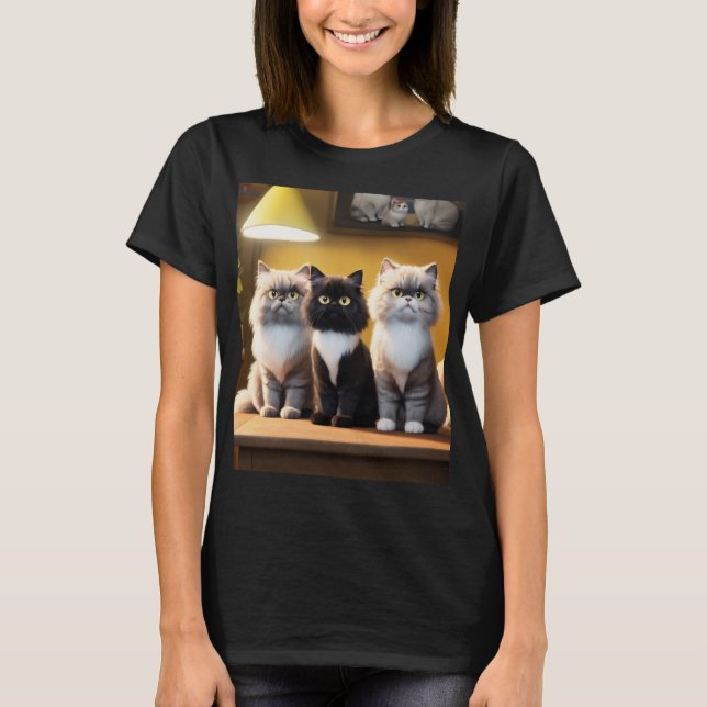 T-shirt design stylis femme, 100% coton (Devant)