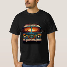 Design super Hippy Van Retro Paix et Amour