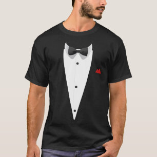 T-shirt Design Tuxedo avec Bowtie Pour Mariages et