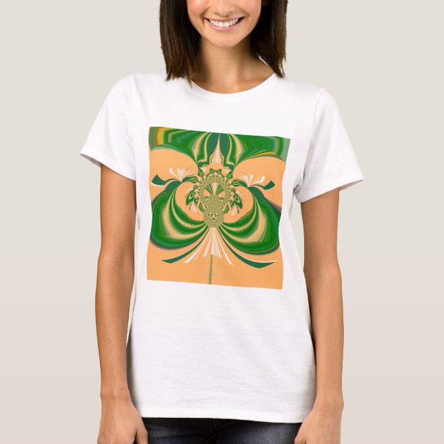 T-shirt Design vert jaune. (Devant)