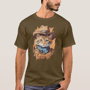 T-shirt Design vintage Cowboy Kitten