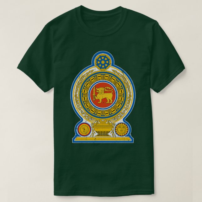 T-shirt Design Vintage Sri Lanka (Design devant)