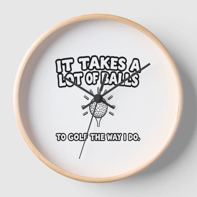 T - Shirt-Design von Golf Lover Uhr (Vorderseite)