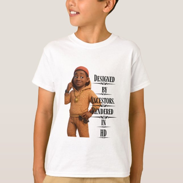 T-shirt Designed By Ancestors,Pixarstyle 3D (Devant)