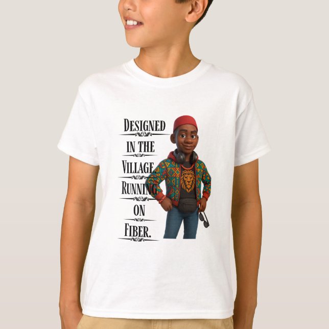 T-shirt Designed In The Village,Pixarstyle 3D (Devant)