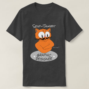T-shirt DESIGNER GRAPHIQUE autodidacte Mustache Cat