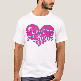T-shirt Desmond et les triangles de tutu - bleu et roses