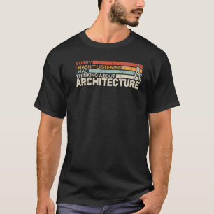 T-shirt Désolé architecture rétro pour hommes et femmes ar