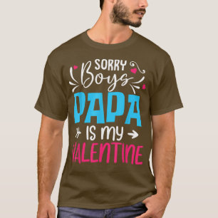 T-shirt Désolé Boys Papa Is My Valentine 30015243
