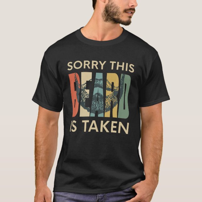 T-shirt Désolé Cette Barbe Est Prise Cadeau Valentines Vin (Devant)