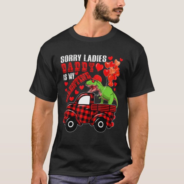 T-shirt Désolé Dames Mignonnes Papa Est Mon Rex Valentine  (Devant)