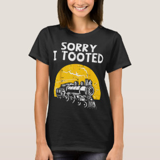 T-shirt Désolé d'avoir pris le train drôle Locomotive Rail