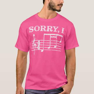 T-shirt Désolé I-Dgaf Funny Hidden Message Notes musicales