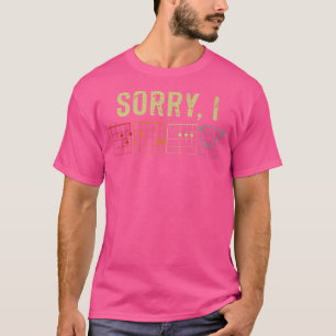 T-shirt Désolé J'Adgaf Message caché Chords De Guitare Pou