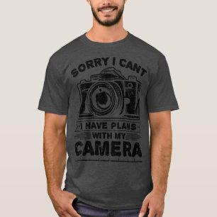 T-shirt Désolé je ne peux pas caméra drôle