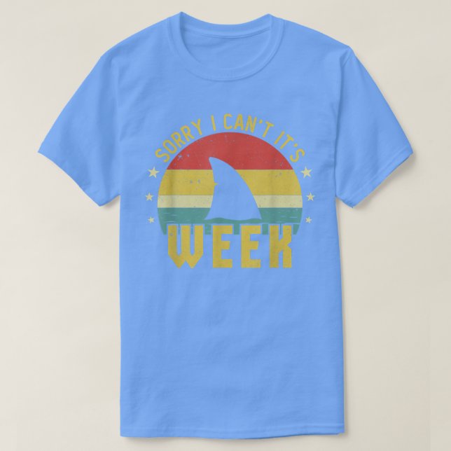 T-shirt Désolé Je ne peux pas c'est la semaine Drôle Retro (Design devant)