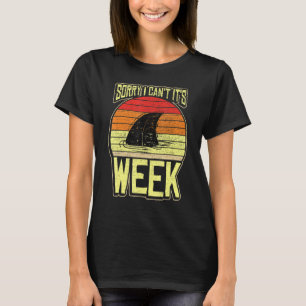 T-shirt Désolé je ne peux pas son temps requin rétro requi