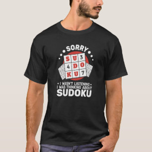 T-shirt Désolé, je n'étais pas Sudoku femmes Mots croisés 