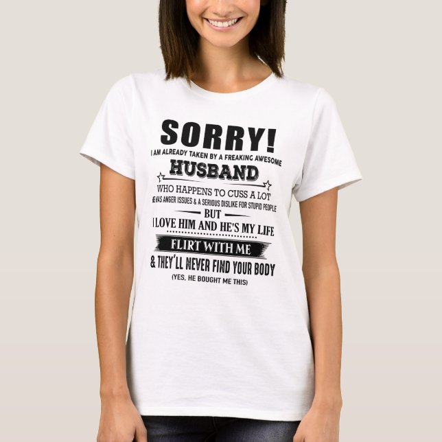 T-shirt Désolé, Je Suis Déjà Pris Par Un Fantastique Gâtea (Devant)