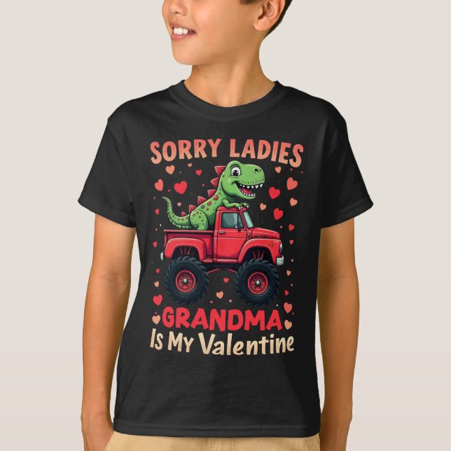 T-shirt Désolé, Mesdames, grand-mère, c'est mon Valentin (Devant)