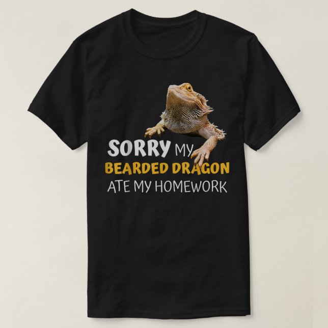 T-shirt Désolé Mon Dragon Arboré A Mangé Mon Ménage Enseig (Design devant)