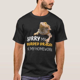 T-shirt Désolé Mon Dragon Arboré A Mangé Mon Ménage Enseig