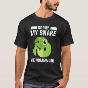 T-shirt Désolé Mon Serpent A Mangé Mes Maisons Python Snak