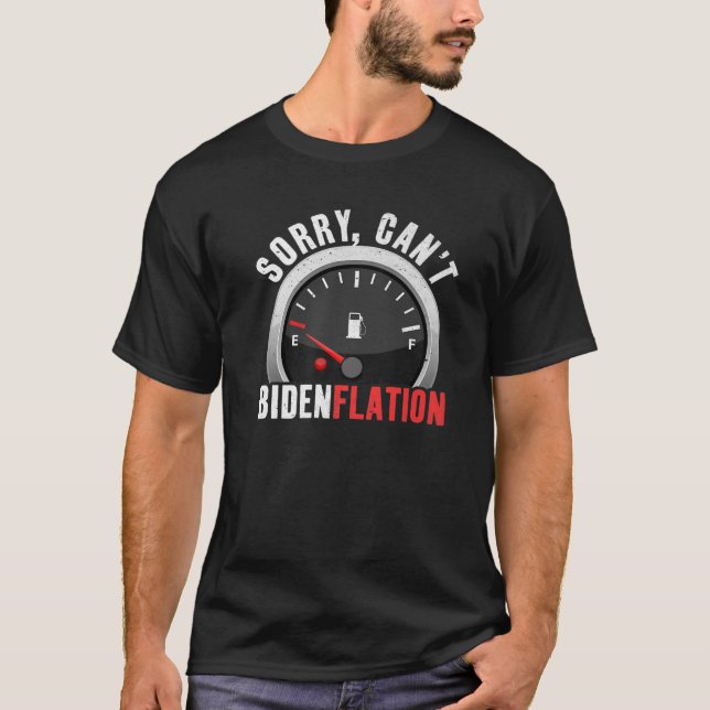 T-shirt Désolé, ne peut pas identifier l'inflation anti Jo (Devant)