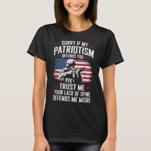 T-shirt Désolé si mon patriotisme vous offense Fl patrioti
