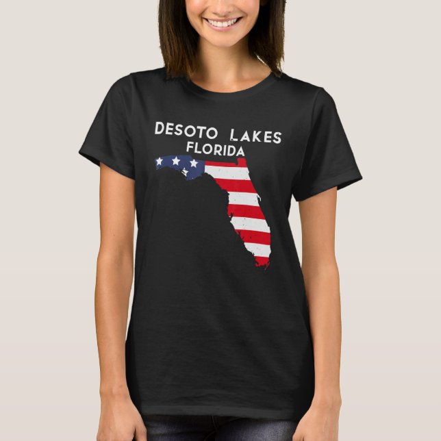 T-shirt Desoto Lakes Floride États-Unis Amérique Floride V (Devant)