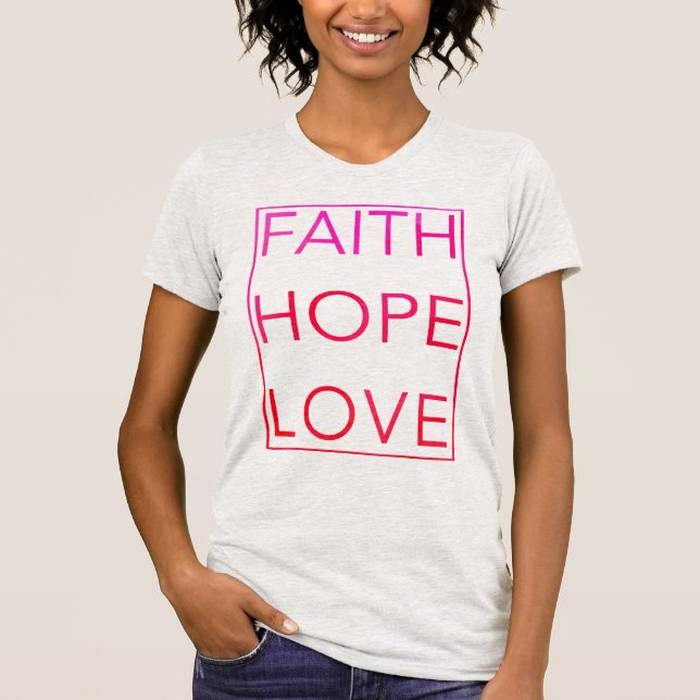 T-shirt d'espoir et d'amour de foi (Devant)