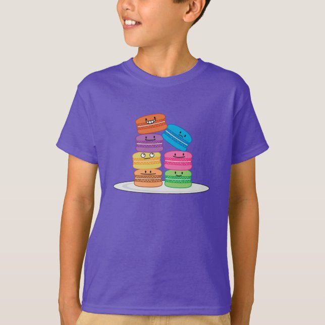 T-shirt Dessert doux français de biscuit de macarons de (Devant)
