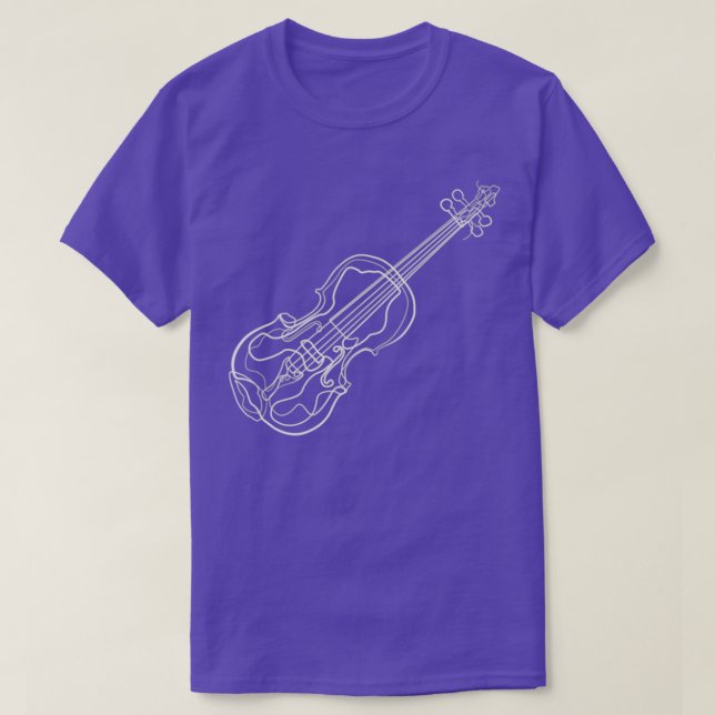T-shirt Dessin 1 ligne violon (Design devant)