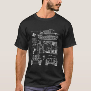 T-shirt Dessin allemand de réservoir du tigre 1