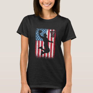 T-shirt Dessin Américain Patriotique 4 Juillet Drapeau Usa