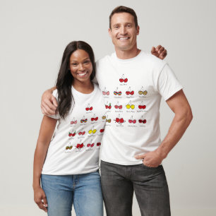 T-shirt Dessin amusant Comique drôle Cheeky Red Cherries C