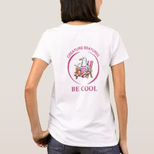 T-shirt Dessin animé côtier goéland décontracté – Soyez co