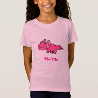 T-Shirt Dessin animé d'axolotl rose mignon