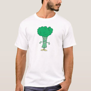 T-shirt Dessin animé de brocolis joyeux et idiot